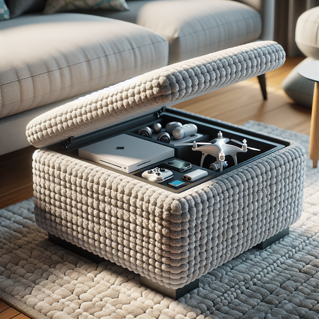 Mainstays Boucle Cloud Storage Ottoman: The Tech-Savvy Solution to Modern Living